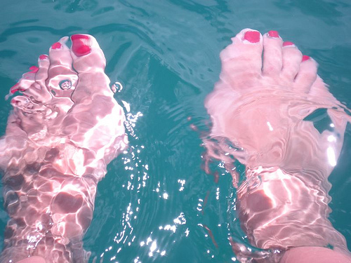 Bains de pieds contre la bronchite.