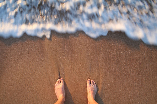 pieds à la plage