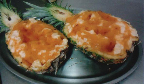 Recette de l'ananas fourré.