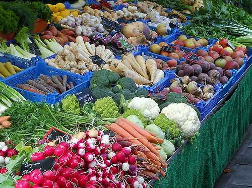 stand de fruits et légumes