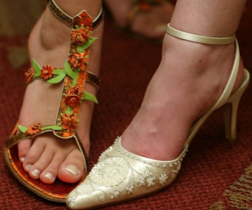 chaussures avec talons et sandales