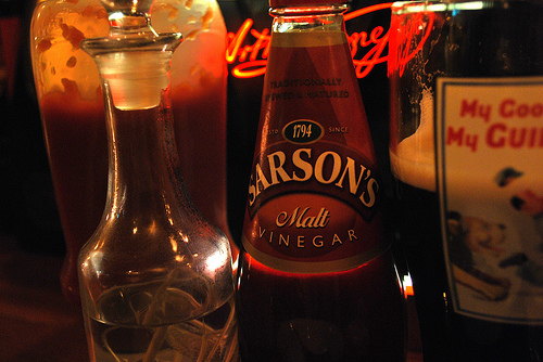 Le vinaigre pour les vêtements.