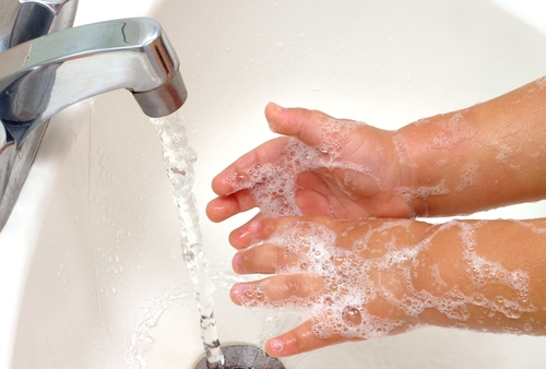 Lavage des mains.