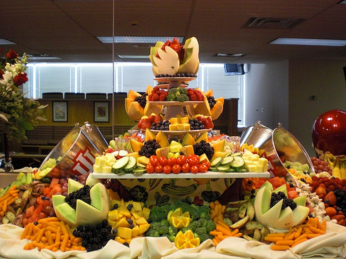 énorme buffets de fruits