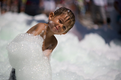 douche froide et enfants