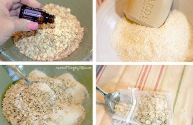 Comment faire des sachets d'avoine pour la douche ?