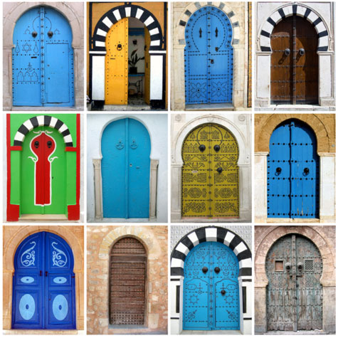 Les portes bleues.