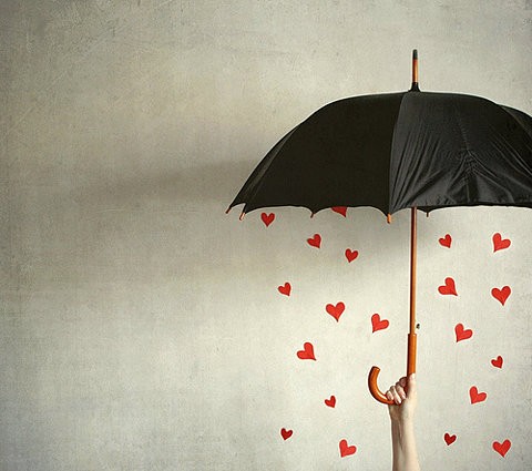 amour et parapluie 