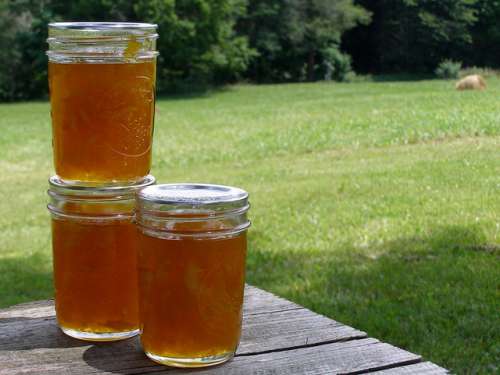 confiture orange pêche