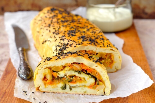 Légumes farcis : patates douces.