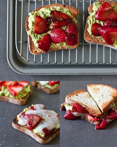 Le sandwich d'avocat aux fraises.