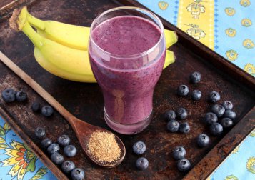 smoothie de myrtilles et banane