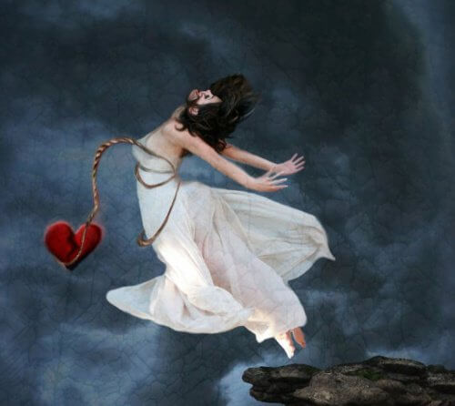 femme coeur brisé