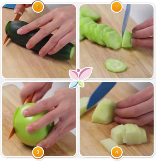 Instructions pour la préparation du jus vert