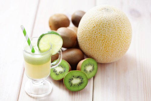 jus de kiwi et melon