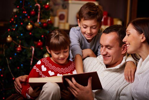 famille pendant Noël