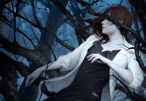 Femme coincée dans des épines