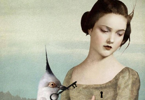 Femme-serrure-poitrine