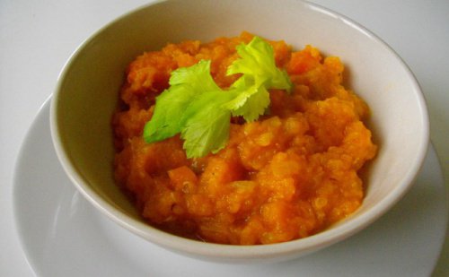 purée de courge et carotte pour la vésicule
