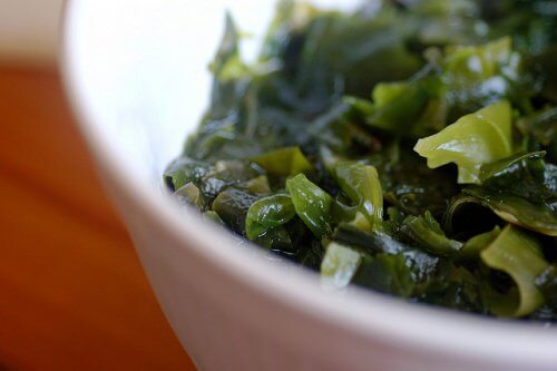 algue dans une assiette