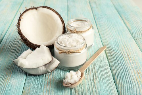 Huile de coco.