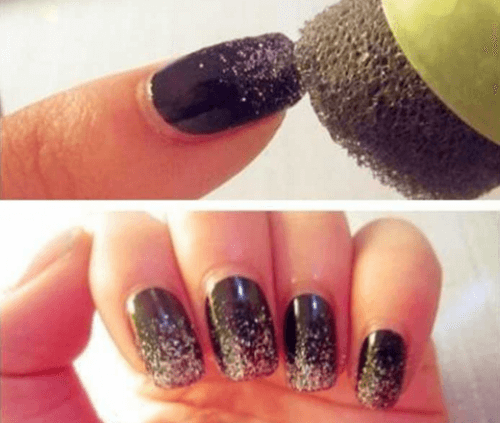 Embellissez vos ongles avec des paillettes.