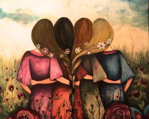 4-amis-s-enlacant-500x399