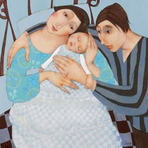 Famille avec des adultes respectueux et un enfant aimé.