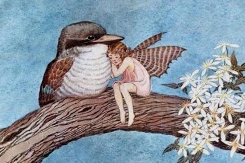 Une fée et un oiseau 