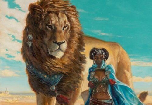 lion-et-femme-500x348