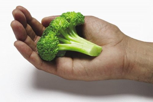mesurer les quantités que vous devez manger avec les mains