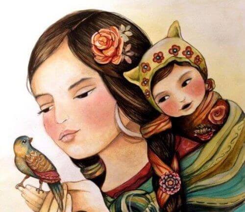 illustration d'une mère et son enfant
