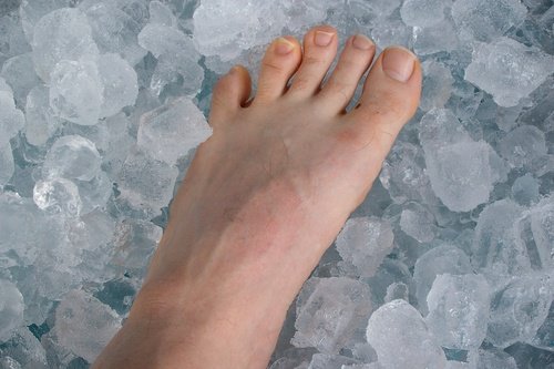 pied dans la glace 