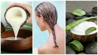 Traitement à l'aloe vera et au lait de coco contre la chute des cheveux
