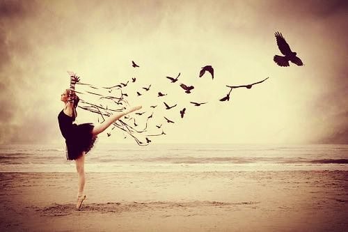danseuse et oiseaux