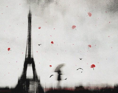 la solitude d'une femme à Paris