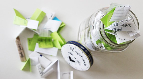 Le positif du bocal du bonheur.