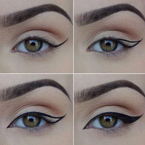 souligner les yeux oeil de chat