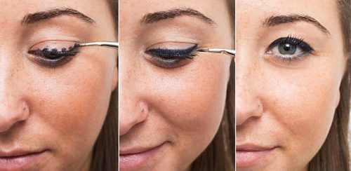 souligner les yeux points guides