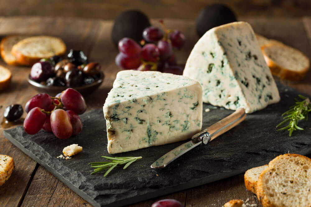 Le fromage bleu.