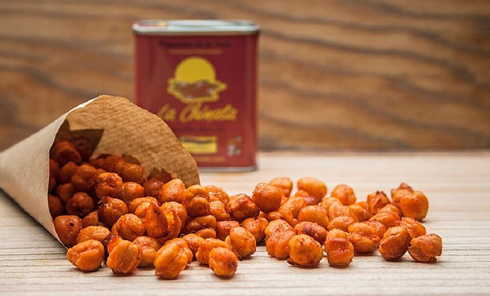 Encas de pois chiches rôtis.