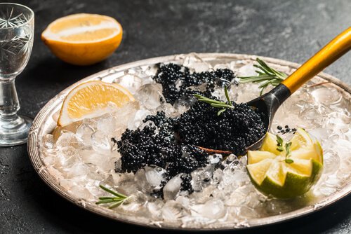 Assiette de caviar
