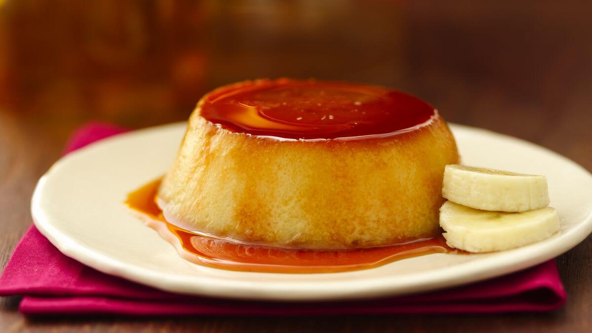 flan à la banane