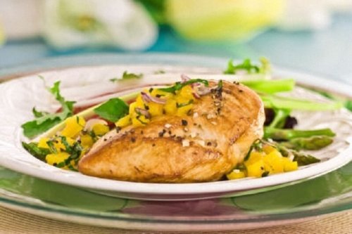 Poulet au maïs doux.