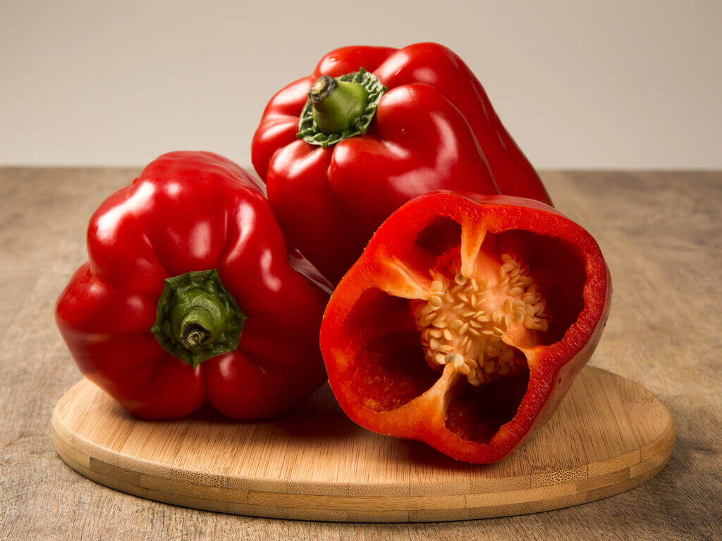 Poivron rouge pour une peau saine.