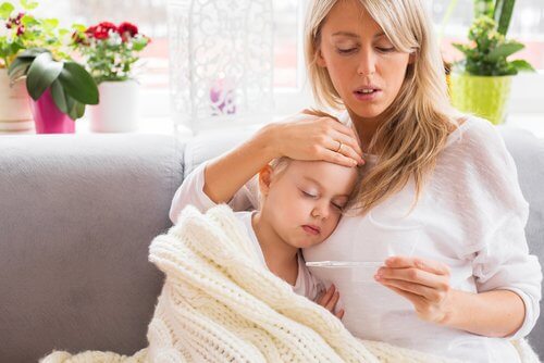 mère et sa fille atteinte de méningite