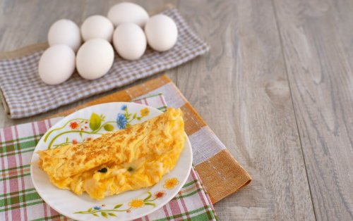 omelette au fromage et aux herbes