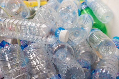 Des bouteilles en plastique