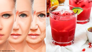 Jus antioxydant et rajeunissant à base de raisin, de grenade et de moringa