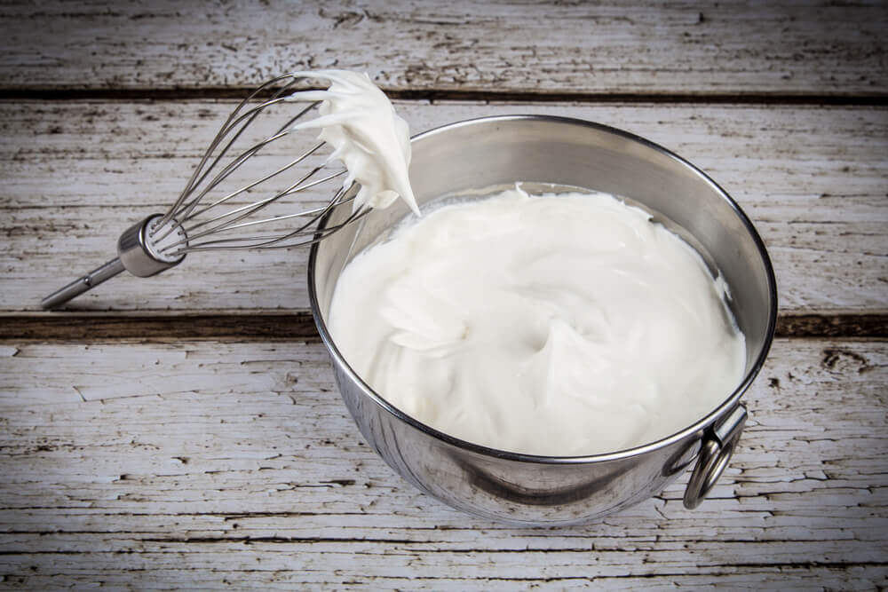 La meringue pour le gâteau génois.